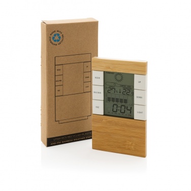 Logo trade promotional merchandise photo of: Utah RCS rplastic and bamboo weather station