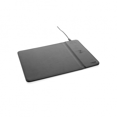 Logotrade promotional product picture of: Swiss Peak RCS recycled PU 10W wireless charging mousepad