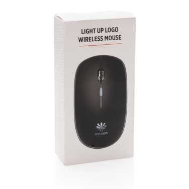 Logo trade business gifts image of: Light up logo wireless mouse