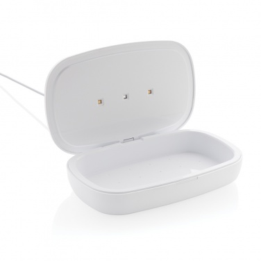 Logo trade promotional giveaways image of: UV-C steriliser box with 5W wireless charger