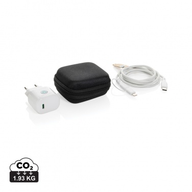 Logo trade promotional products image of: Boost RCS reycled PET 20W type C 2 pcs charging set