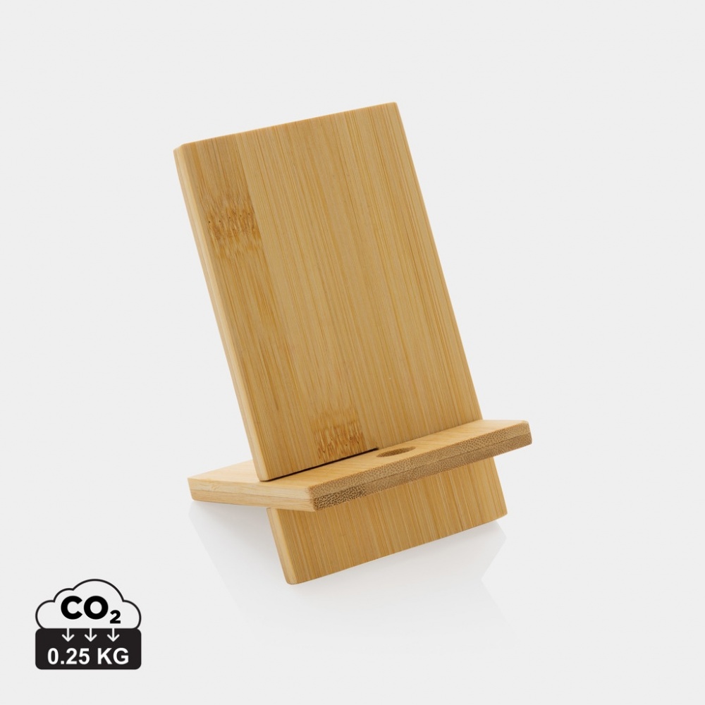 Logo trade corporate gift photo of: Bamboo phone stand in kraft box