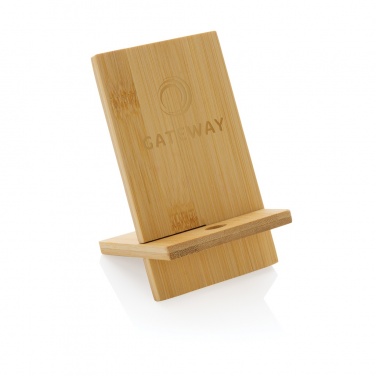 Logo trade promotional gifts picture of: Bamboo phone stand in kraft box
