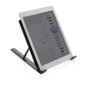 Logo trade advertising product photo of: Terra RCS recycled aluminium universal laptop/tablet stand
