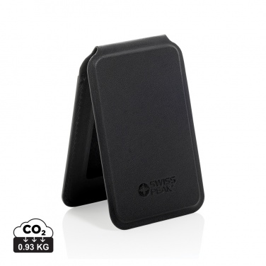 Logo trade promotional item photo of: Magstand RCS recycled PU magnetic phone wallet with stand
