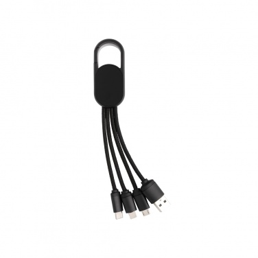 Logotrade promotional products photo of: 4-in-1 cable with carabiner clip