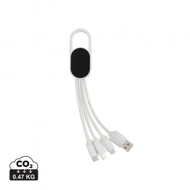 Logotrade advertising product picture of: 4-in-1 cable with carabiner clip