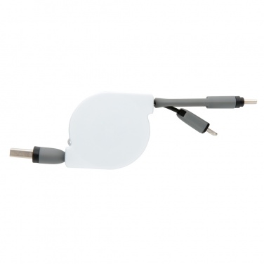 Logo trade promotional merchandise photo of: 3-in-1 retractable cable