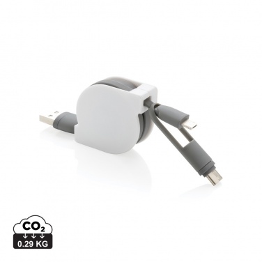 Logo trade corporate gifts image of: 3-in-1 retractable cable