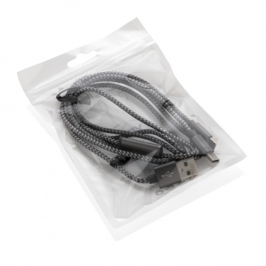 Logo trade corporate gifts image of: 3-in-1 braided cable