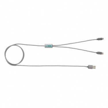 Logo trade promotional products picture of: 3-in-1 braided cable