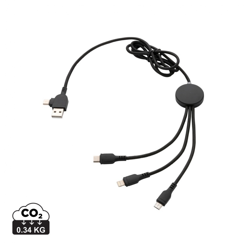 Logo trade promotional product photo of: Light up logo 6-in-1 cable