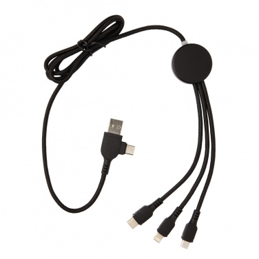 Logo trade business gifts image of: Light up logo 6-in-1 cable
