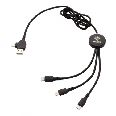 Logo trade advertising products image of: Light up logo 6-in-1 cable