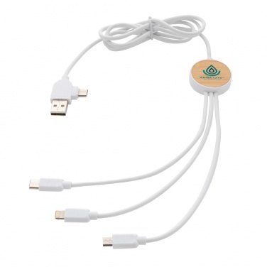 Logo trade promotional gifts picture of: RCS recycled plastic Ontario 6-in-1 cable