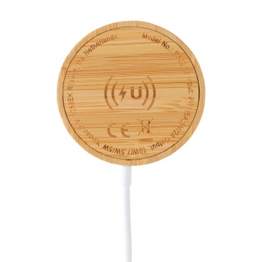 Logotrade corporate gifts photo of: 10W bamboo magnetic wireless charger