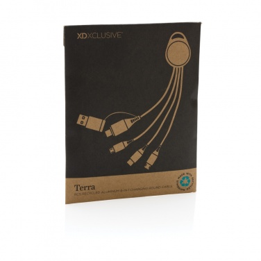 Logo trade promotional item photo of: Terra RCS recycled aluminium 6-in-1 charging cable