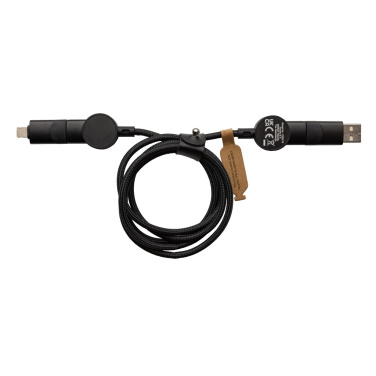 Logo trade promotional gift photo of: Oakland RCS recycled plastic 6-in-1 fast charging 45W cable