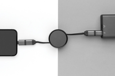 Logotrade promotional gift image of: Terra RCS recycled aluminium retractable 6 in 1 cable