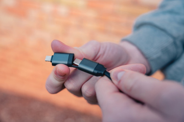 Logo trade advertising product photo of: Terra RCS recycled aluminium retractable 6 in 1 cable