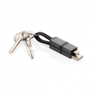 Logotrade promotional gift image of: Terra recycled aluminum 4 in 1 60W fast charging cable