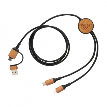 Logo trade promotional merchandise image of: Ohio RCS certified recycled plastic 6-in-1 cable