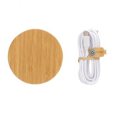 Logotrade promotional gifts photo of: Bamboo 15W wireless charger