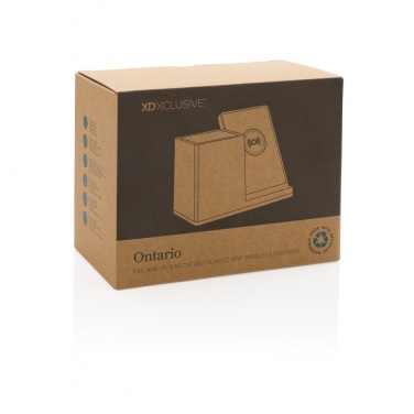 Logo trade promotional giveaways image of: Ontario RCS recycled plastic 10W wireless charger