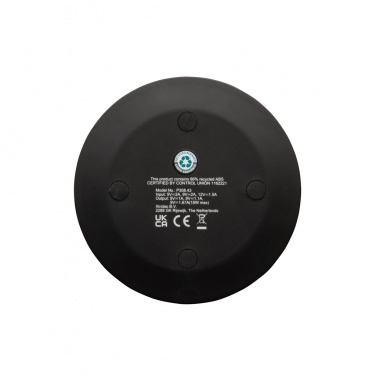 Logo trade promotional products picture of: RCS recycled plastic 15W Wireless fast charger