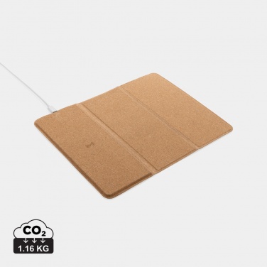 Logotrade corporate gifts photo of: 10W wireless charging cork mousepad and stand