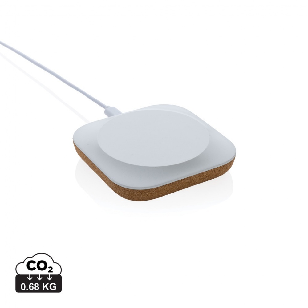 Logotrade promotional merchandise photo of: Oregon RCS recycled plastic and cork 10W wireless