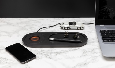 Logo trade advertising products picture of: Encore 10W wireless charging valet tray