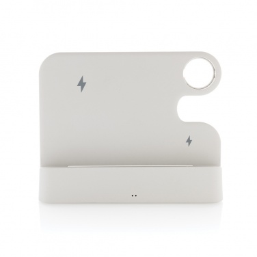Logotrade promotional products photo of: Joltz RCS recycled plastic dual 15W charger with iWatch slot