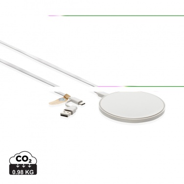 Logo trade business gifts image of: RCS standard recycled plastic 10W wireless charger