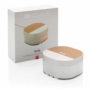 Logotrade business gifts photo of: Aria 5W Wireless Charging Digital Clock