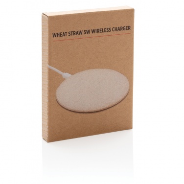 Logo trade promotional item photo of: 5W Wheat straw wireless charger