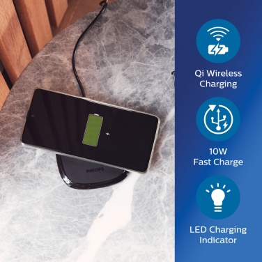 Logo trade promotional gifts picture of: Philips 10W Qi wireless charger