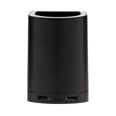 Logo trade promotional products image of: Light up logo 5W wireless charging pen holder