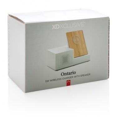 Logo trade promotional giveaways picture of: Ontario 5W wireless charger with speaker