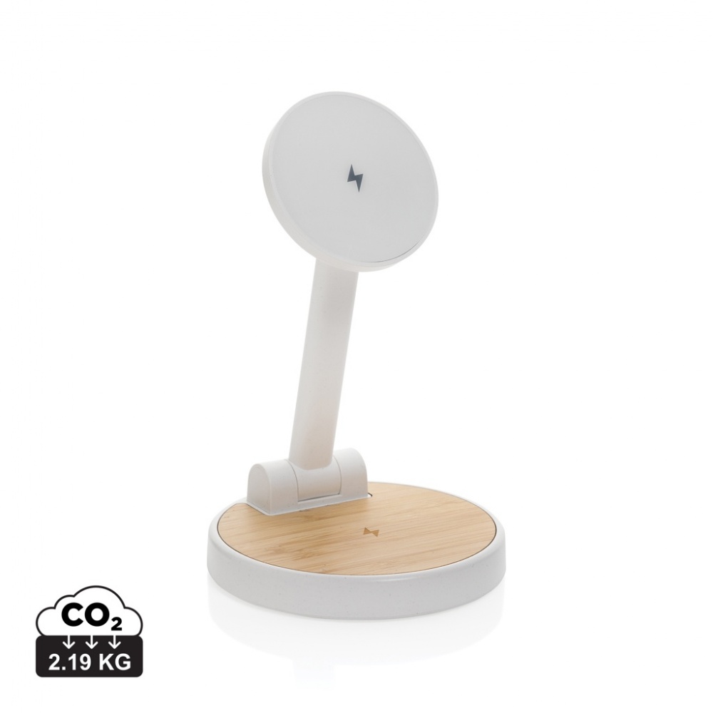 Logotrade promotional merchandise photo of: Ontario RCS rplastic 15W magnetic charging 2 in 1 stand