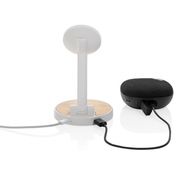 Logo trade promotional merchandise picture of: Ontario RCS rplastic 15W magnetic charging 2 in 1 stand