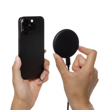 Logo trade promotional products image of: Magnapad 15W RCS rplastic magnetic 3 in 1 charging pad