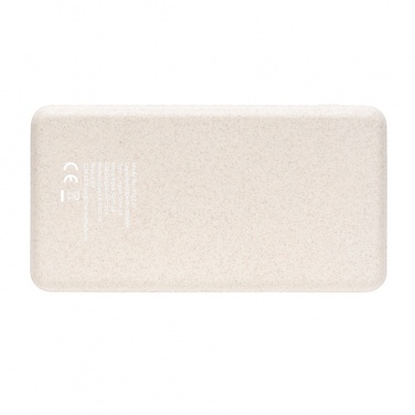 Logotrade business gift image of: Cork and Wheat Straw 8.000 mAh 5W wireless powerbank