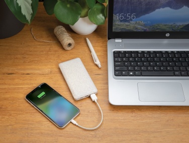 Logo trade promotional products image of: 10.000 mah wheat straw powerbank