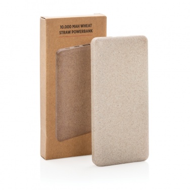Logotrade promotional item image of: 10.000 mah wheat straw powerbank