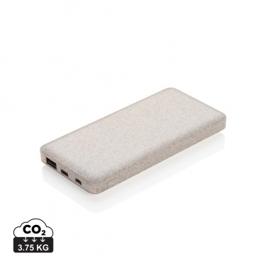 Logotrade corporate gift picture of: 10.000 mah wheat straw powerbank