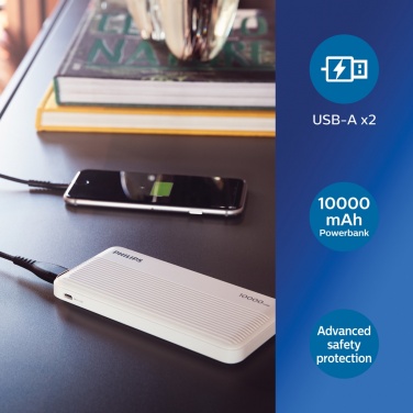 Logo trade promotional items image of: Philips 10.000 mAh slim powerbank