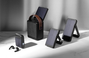 Logotrade promotional merchandise photo of: Skywave RCS recycled plastic solar powerbank 10000 mAh