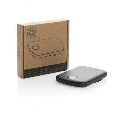Logo trade promotional gifts image of: MagBoost RCS recycled plastic 5000 mah magnetic powerbank