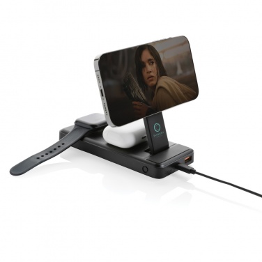 Logo trade promotional giveaways picture of: Fenwick RCS recycled plastic 10000mah  3 in 1 fast powerbank